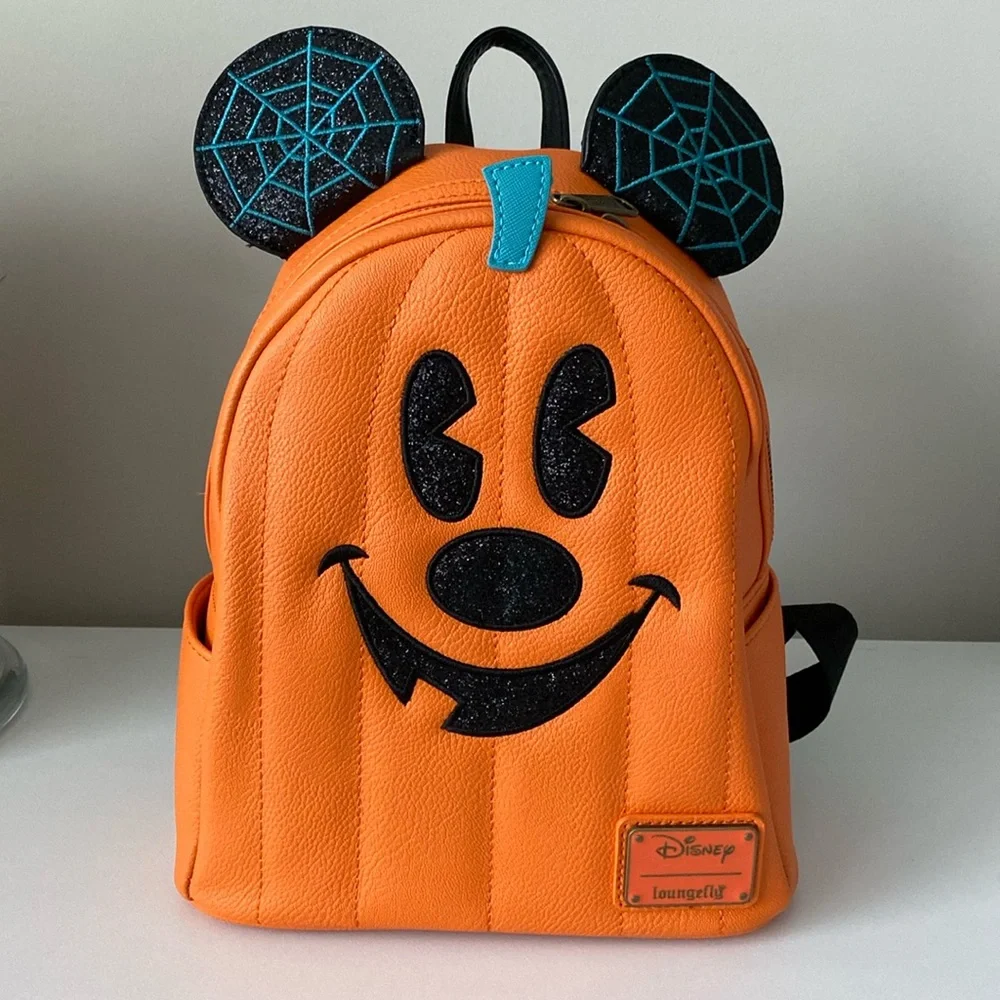 Disney Parks Loungefly Mickey Pumpkin backpack - Picture 1 of 6